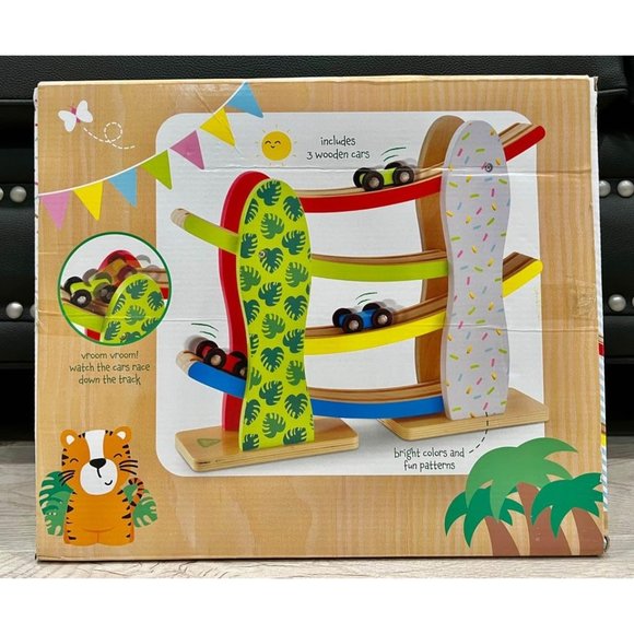 Wooden click clack toys for kids toddlers with cars educational learning toy - Picture 4 of 6